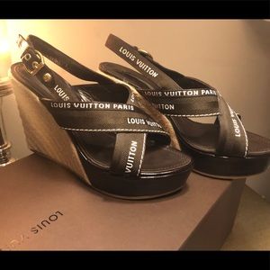 AUTHENTIC Louis Vuitton Wedge sandals